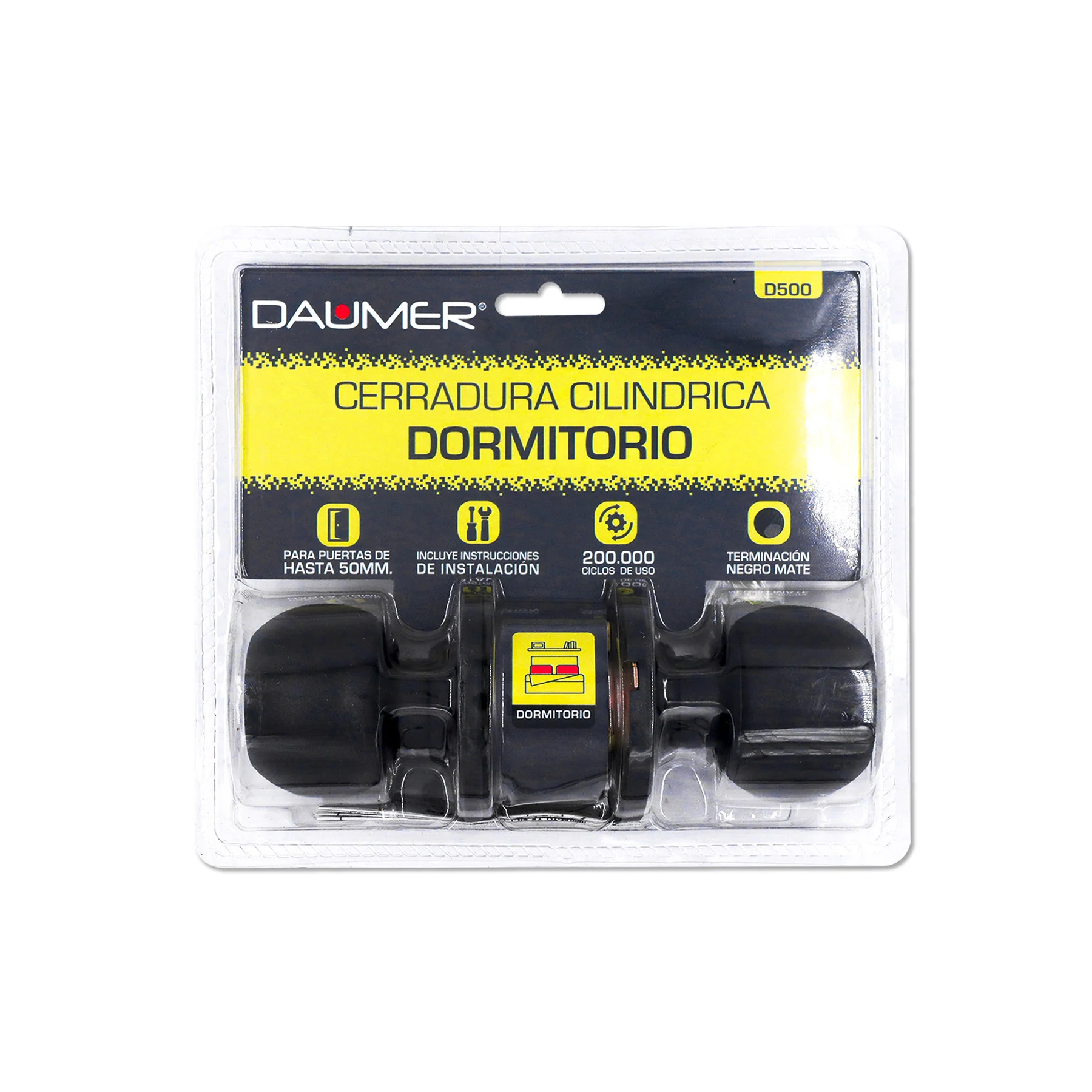 CERRAD. POMO CILIND. DORMITORIO D-500 BLACK DAUMER BLISTER