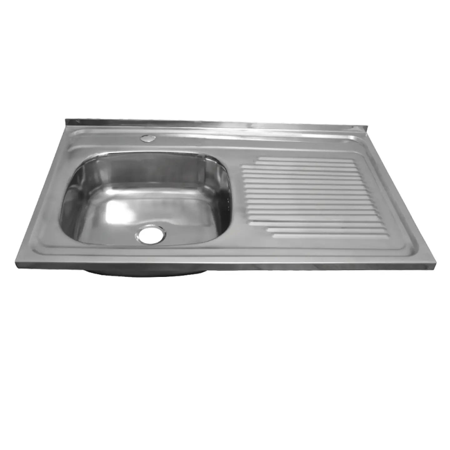 LAVAPLATO INOX. BRILL. 800X500 SEC. DER PERF. COMBIN. + DESAGUE